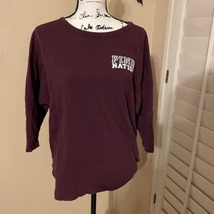 Maroon Pink Nation top